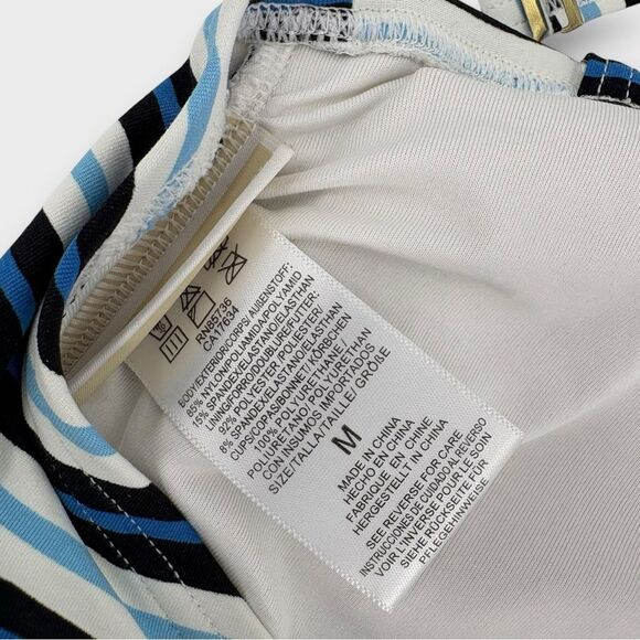 Michael Kors 2-Piece Bikini Set High Waist Bottoms & Bandeau Top in Stripe XS/M - Picture 6 of 10